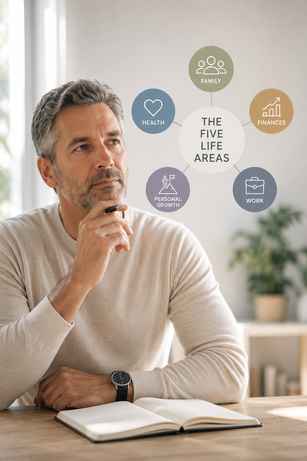 The Five Life Areas: Health, Family, Finances, Work, Personal Growth